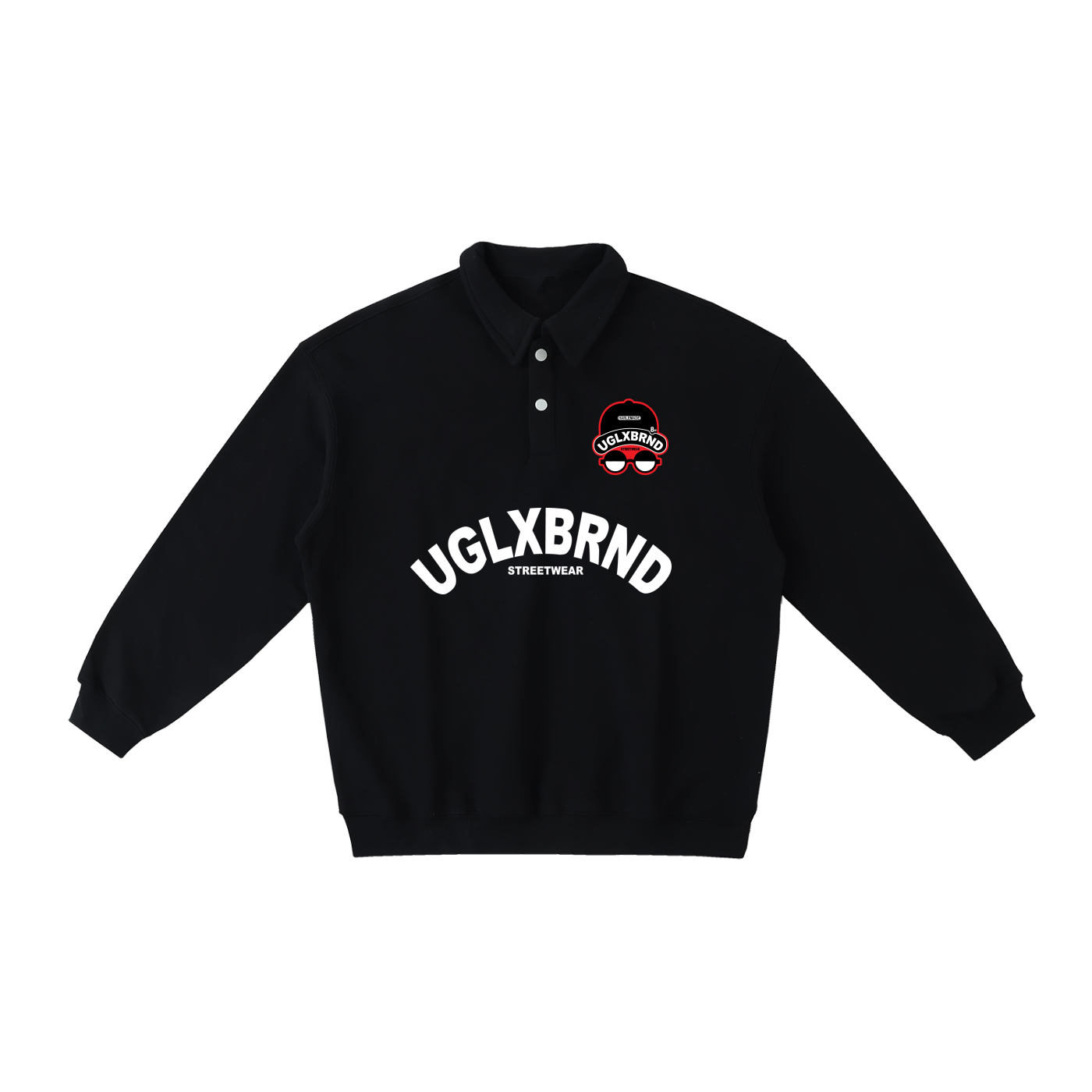 UGLXBRND Heavyweight Polo-Collar Sweatshirt