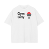 GYM GIRLY WHITE Vintage Wash Drop Shoulder T-Shirt - 250 GSM