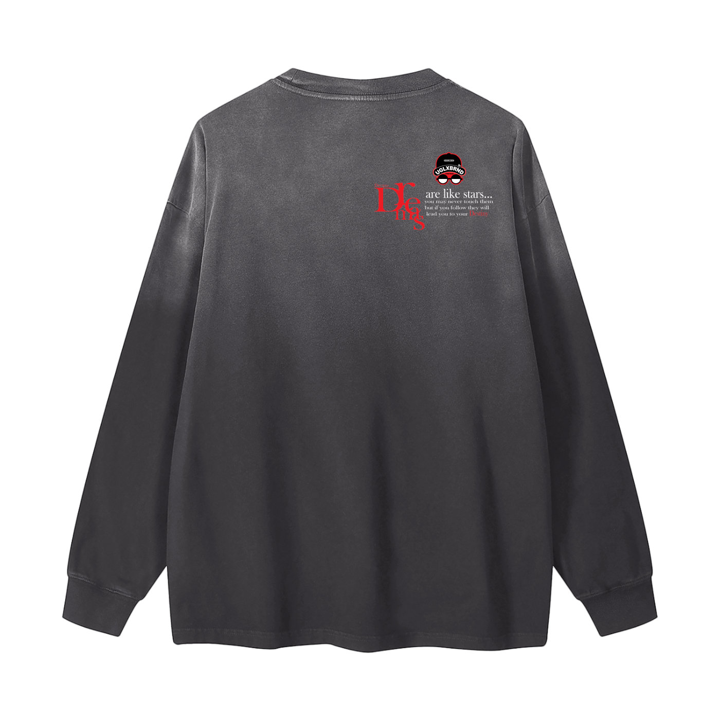 UGLXBRND Gradient Vintage Washed Long Sleeve Tee - 270 GSM