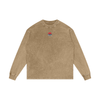 I WANT MY WHOLE Acid Wash Oversize Long Sleeve T-Shirt - 250 GSM