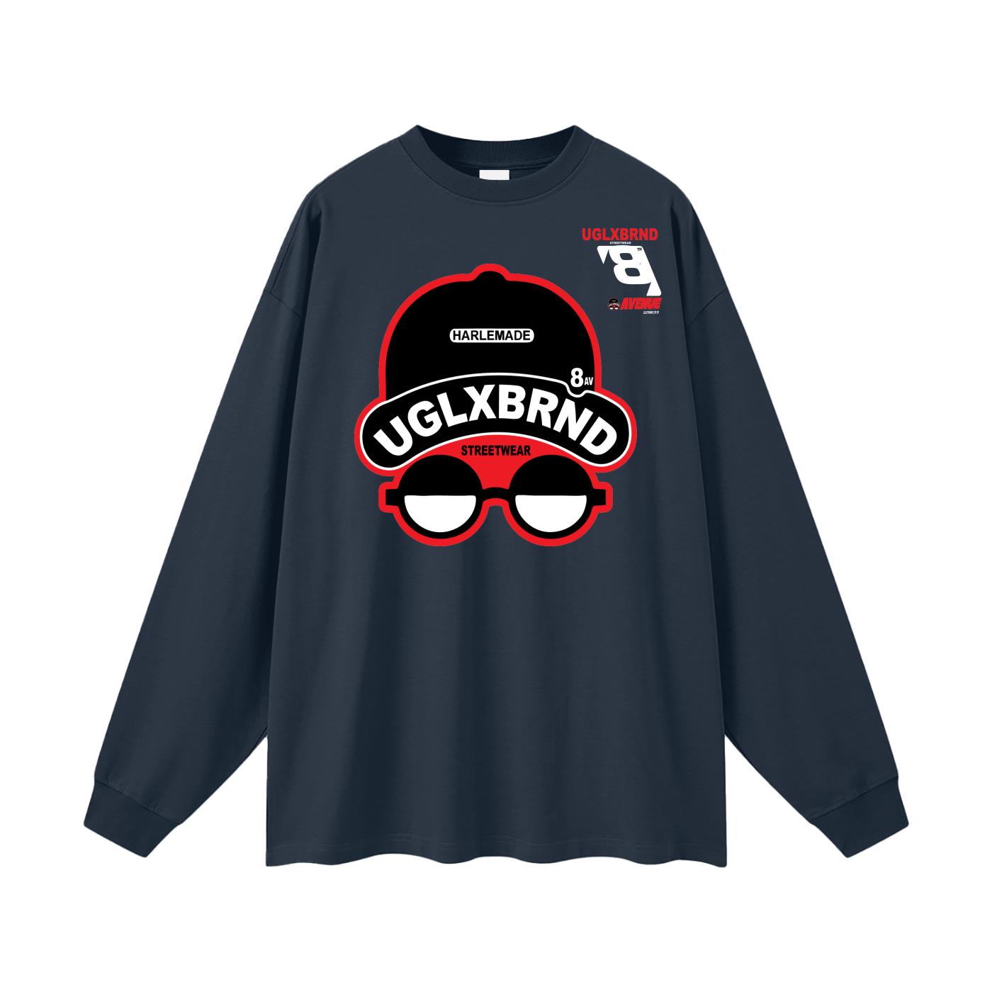 8AV Oversized Unisex Long Sleeve T-Shirt