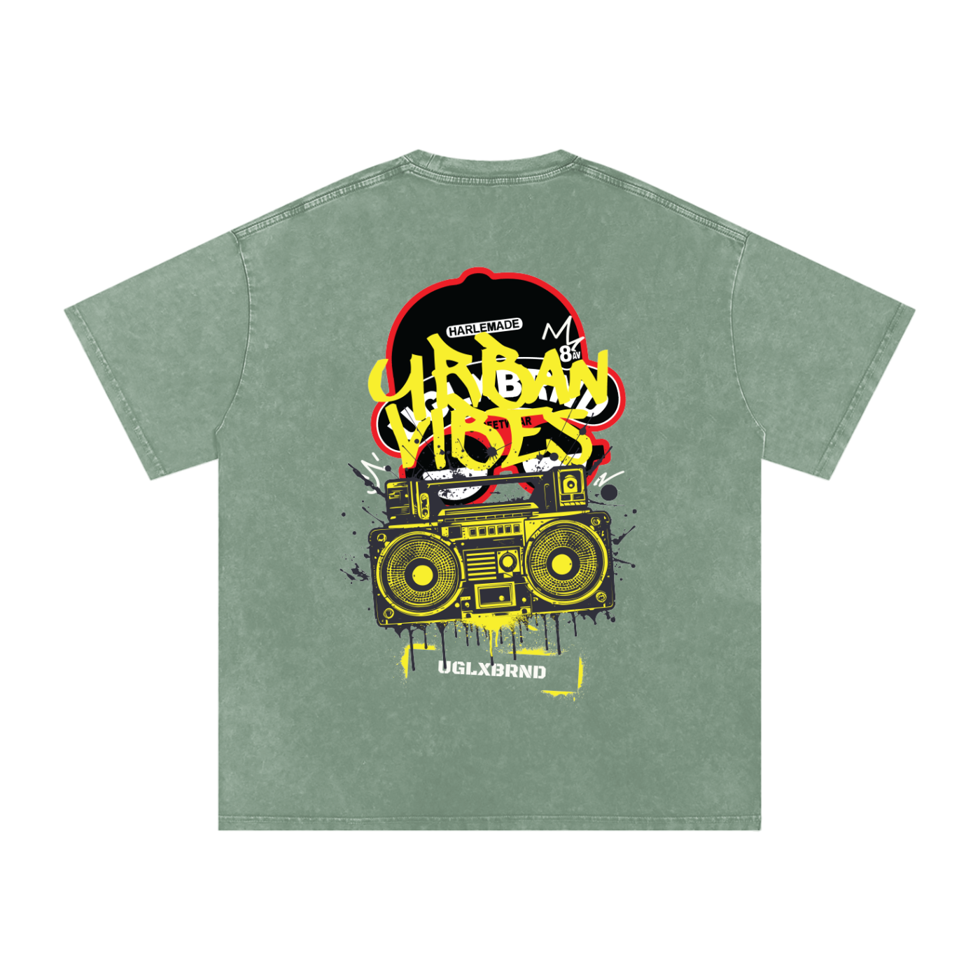 URBAN VIBE Snow Washed Oversized Cotton T-Shirt