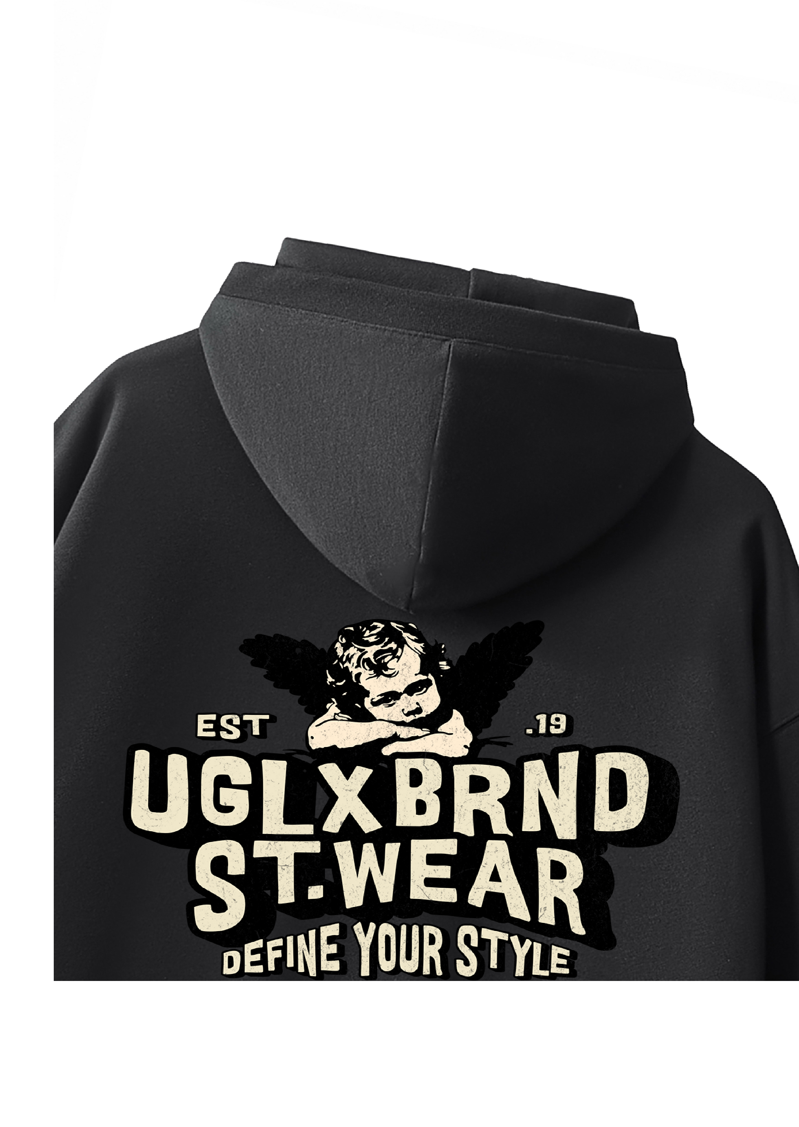 Angel in Harlem Big Hood Half-Zip Fleece Hoodie