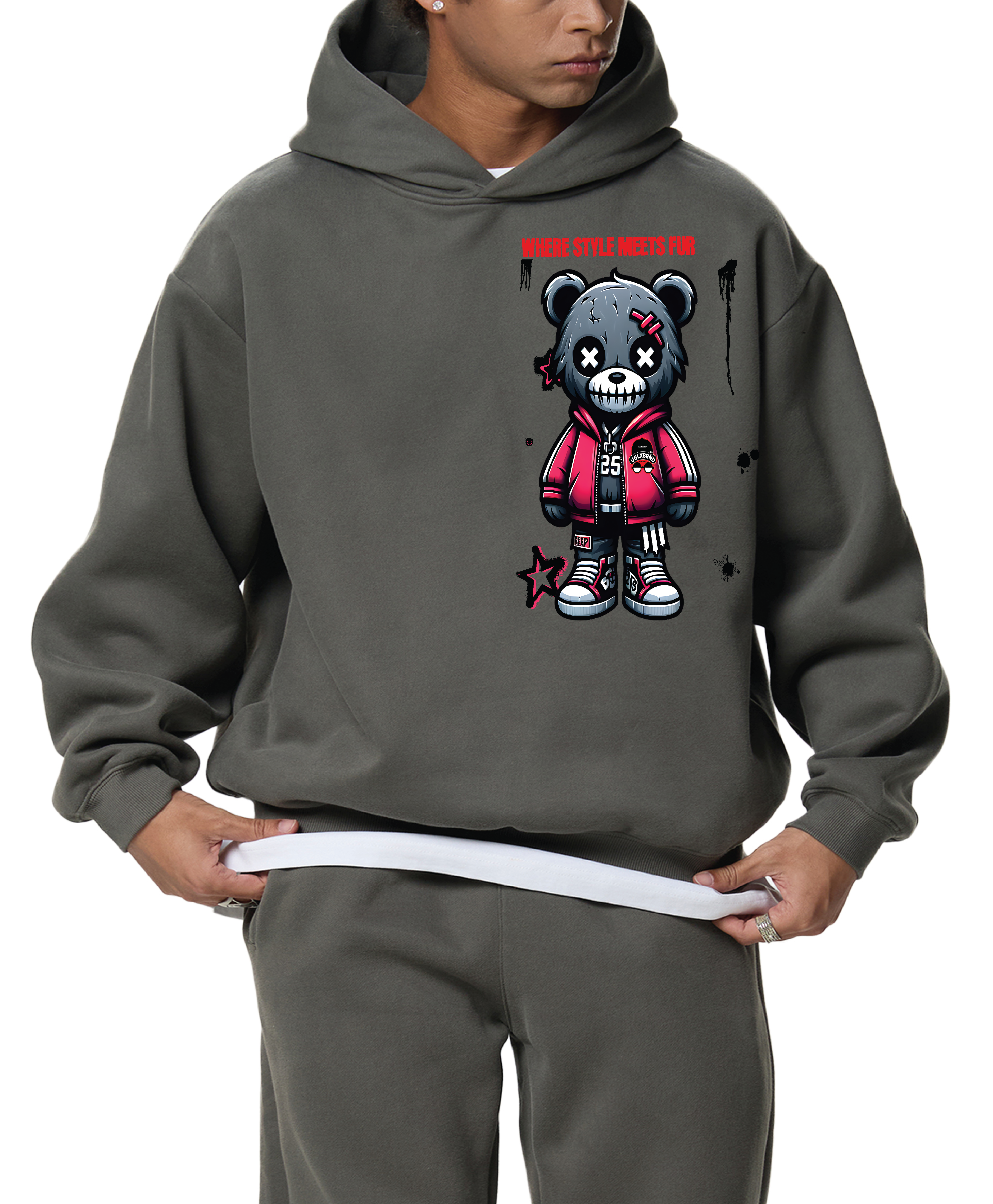 FUR TEDDY ULB Fleeced Boxy Hoodie