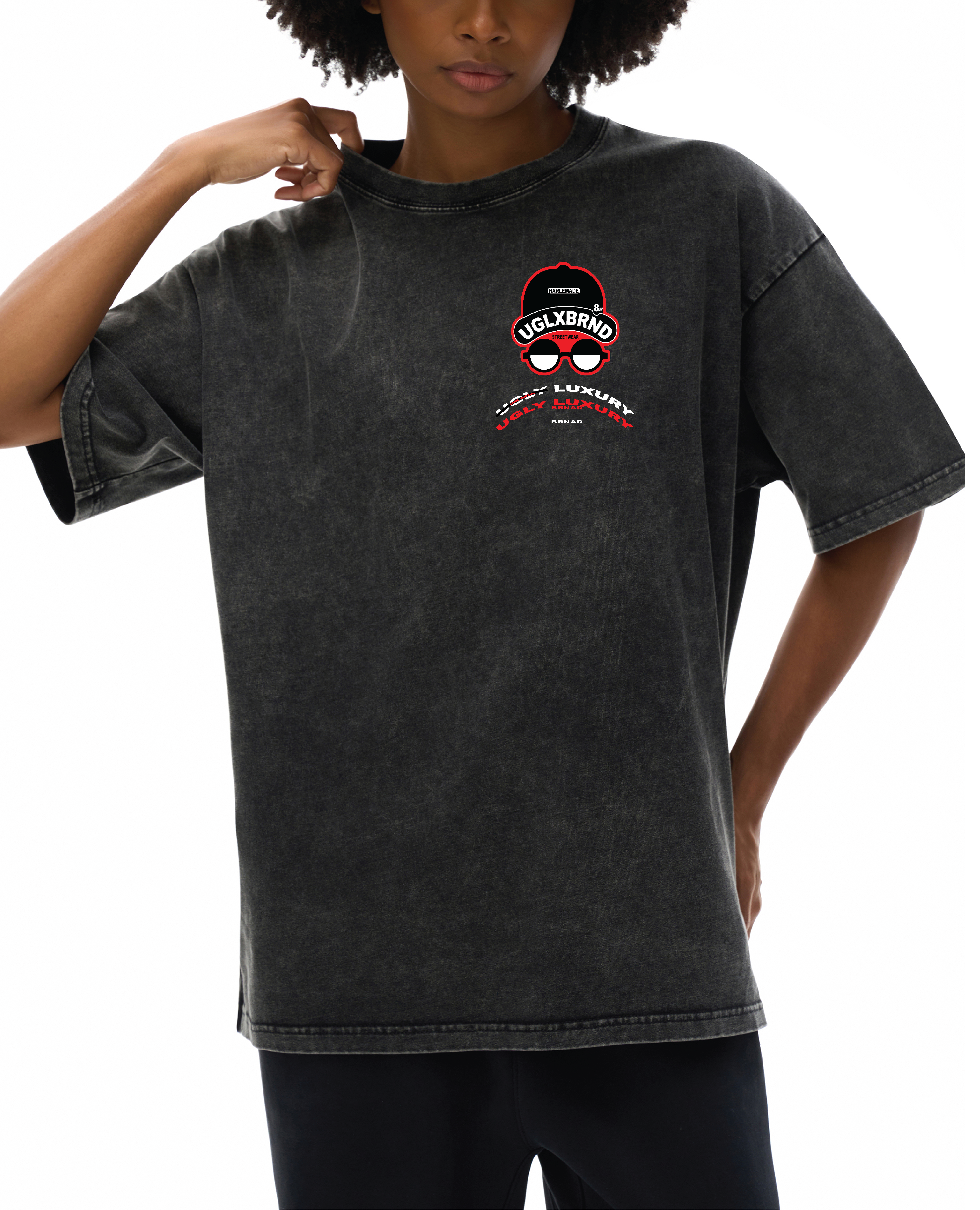 URBAN VIBE Snow Washed Oversized Cotton T-Shirt