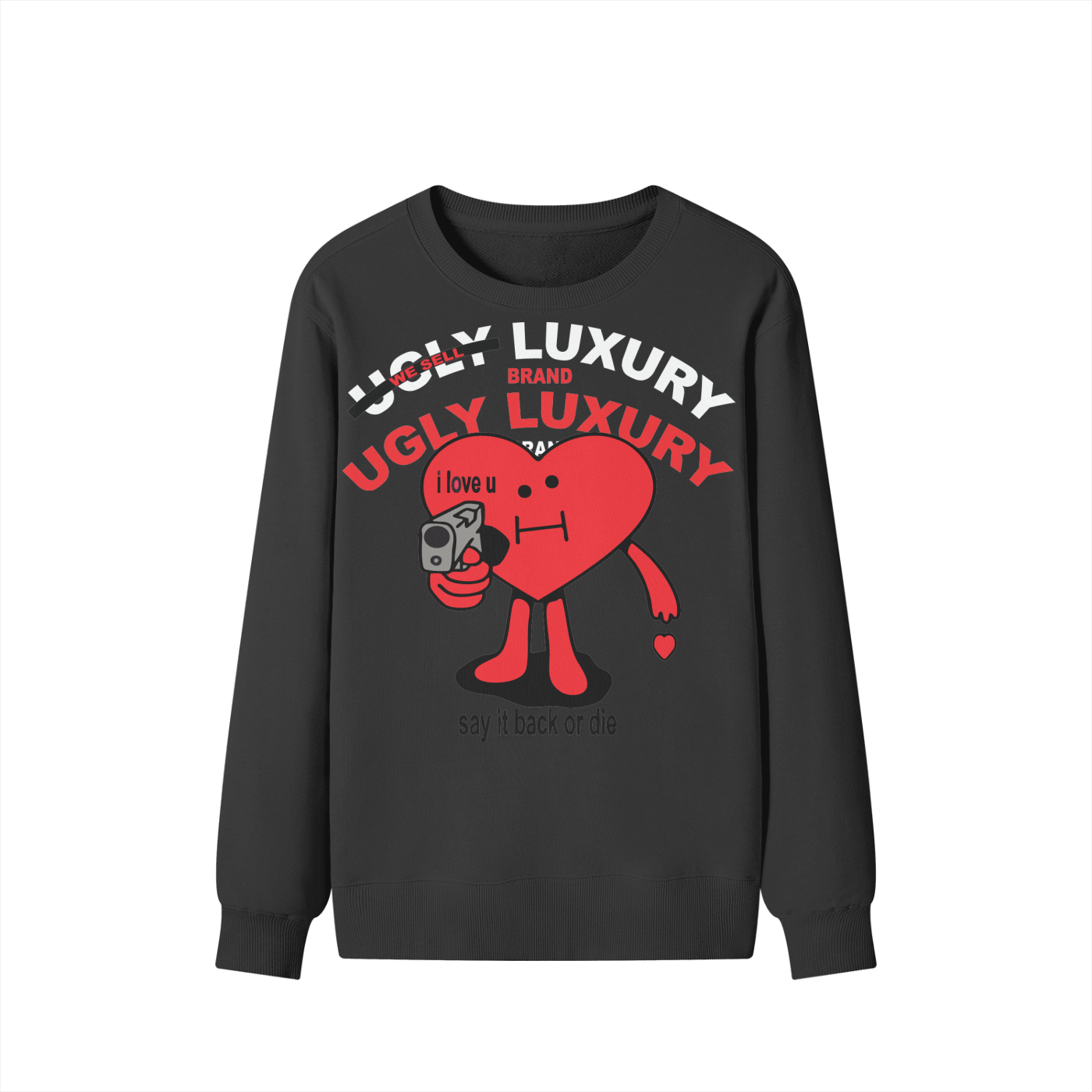 I LOVE U Classic Sweater - 300 GSM
