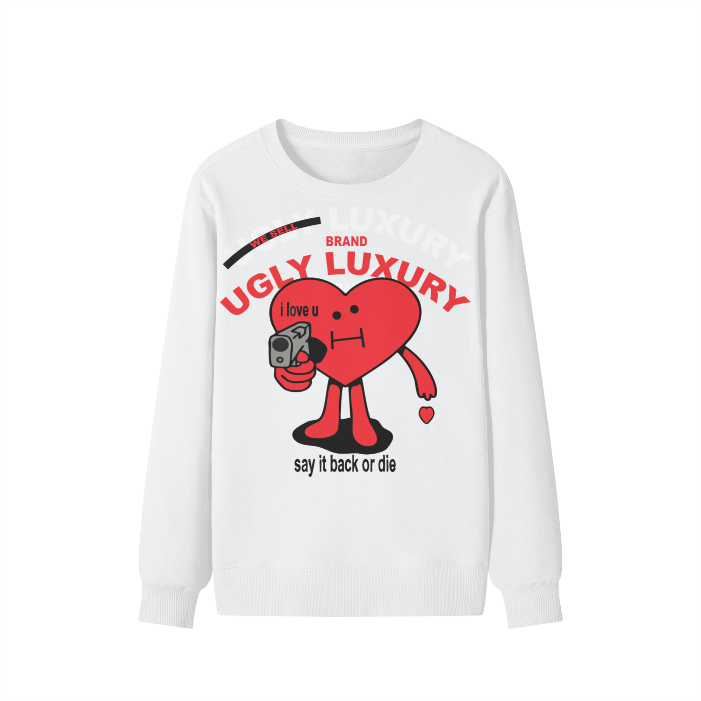 I LOVE U Classic Sweater - 300 GSM