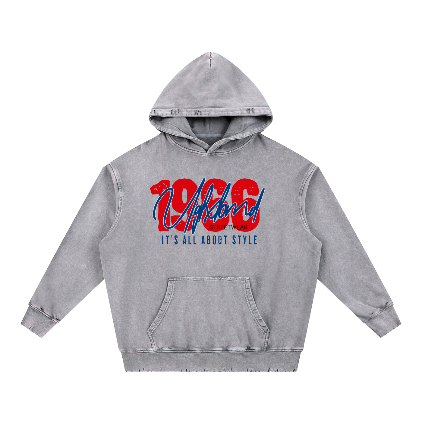 1966 Snow Wash Hand-Frayed Heavyweight  Hoodie