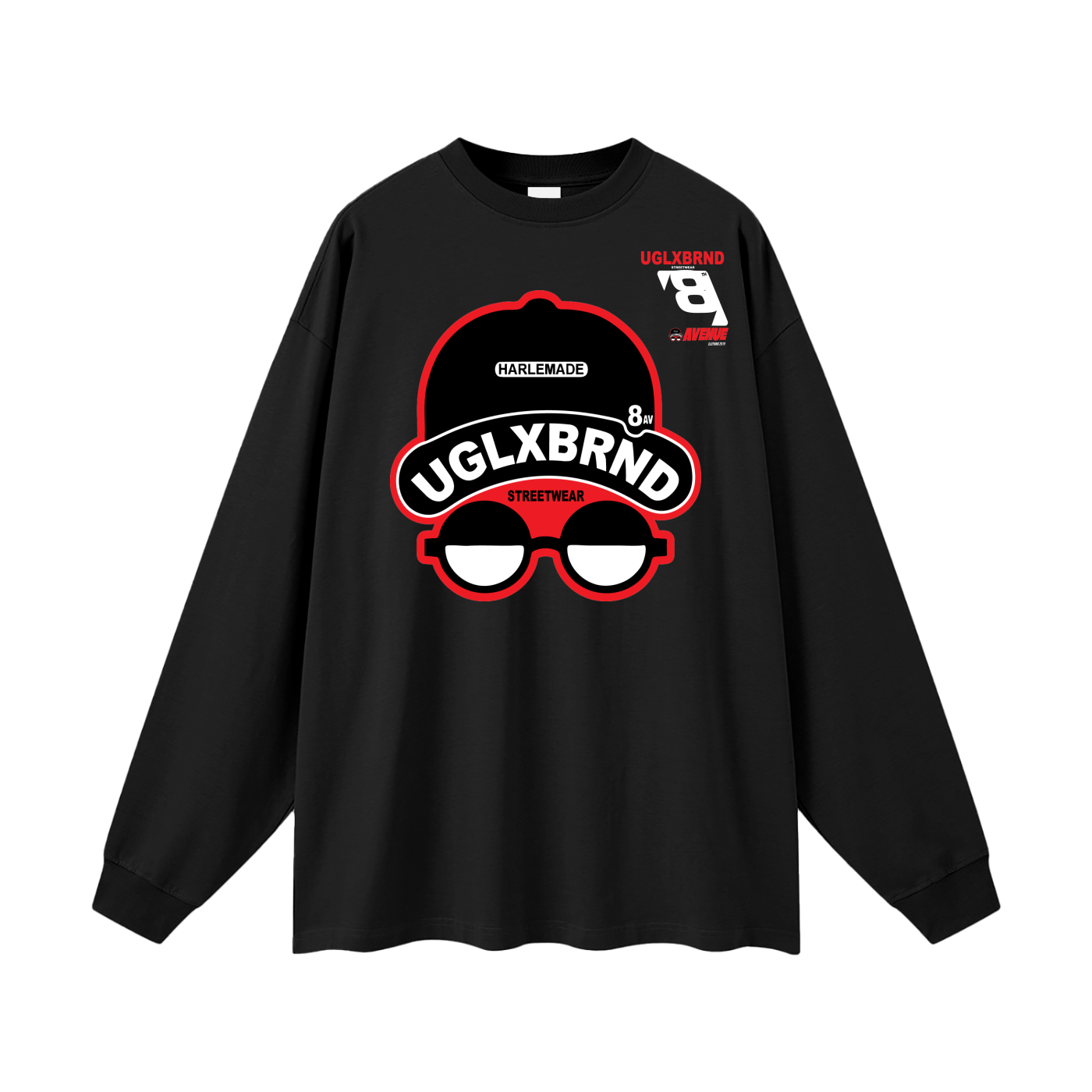 8AV Oversized Unisex Long Sleeve T-Shirt