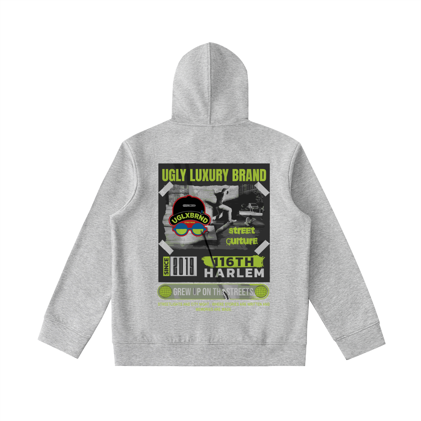116TH HARLRMADE Essential Heavyweight High Neck  Zip-Up Hoodie