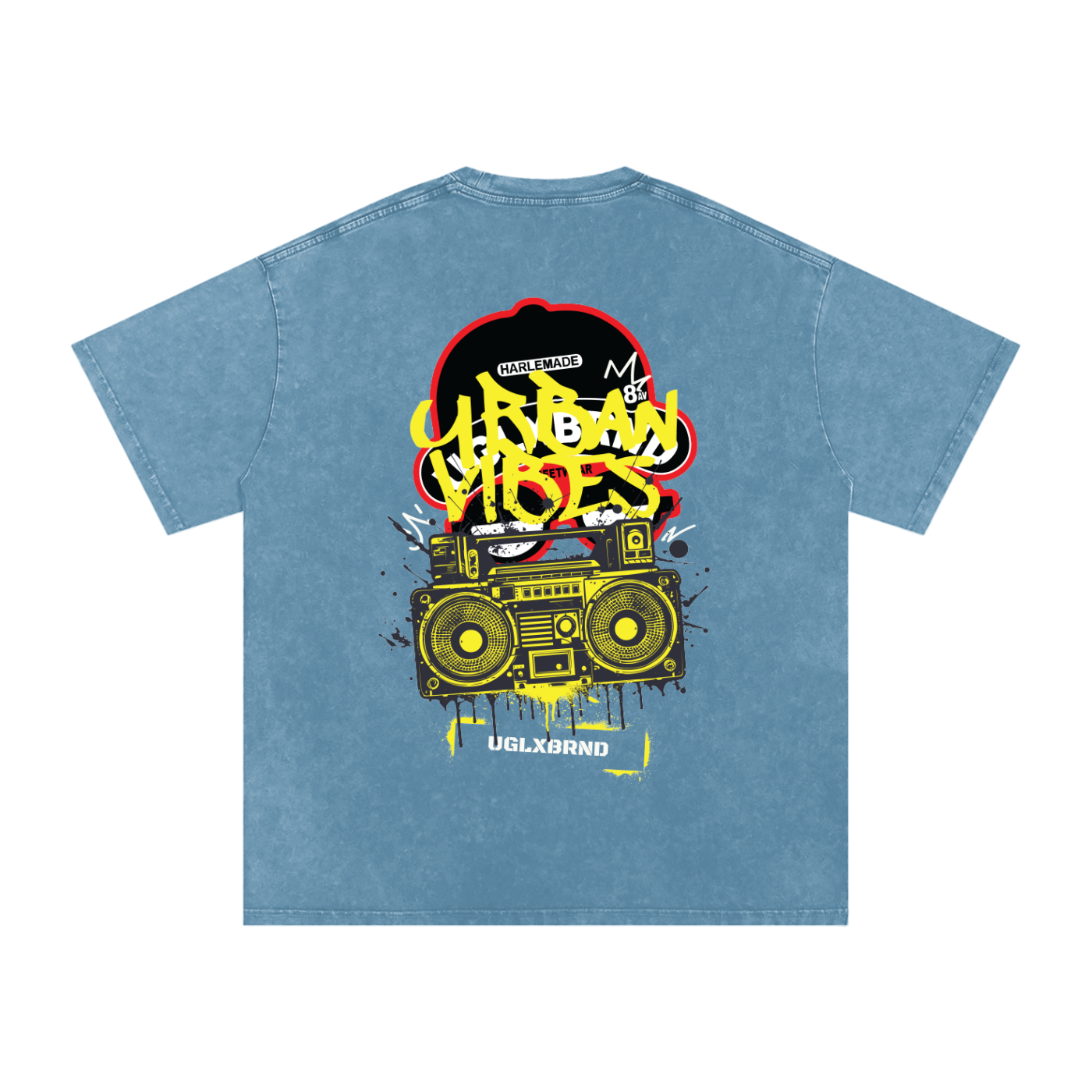 URBAN VIBE Snow Washed Oversized Cotton T-Shirt