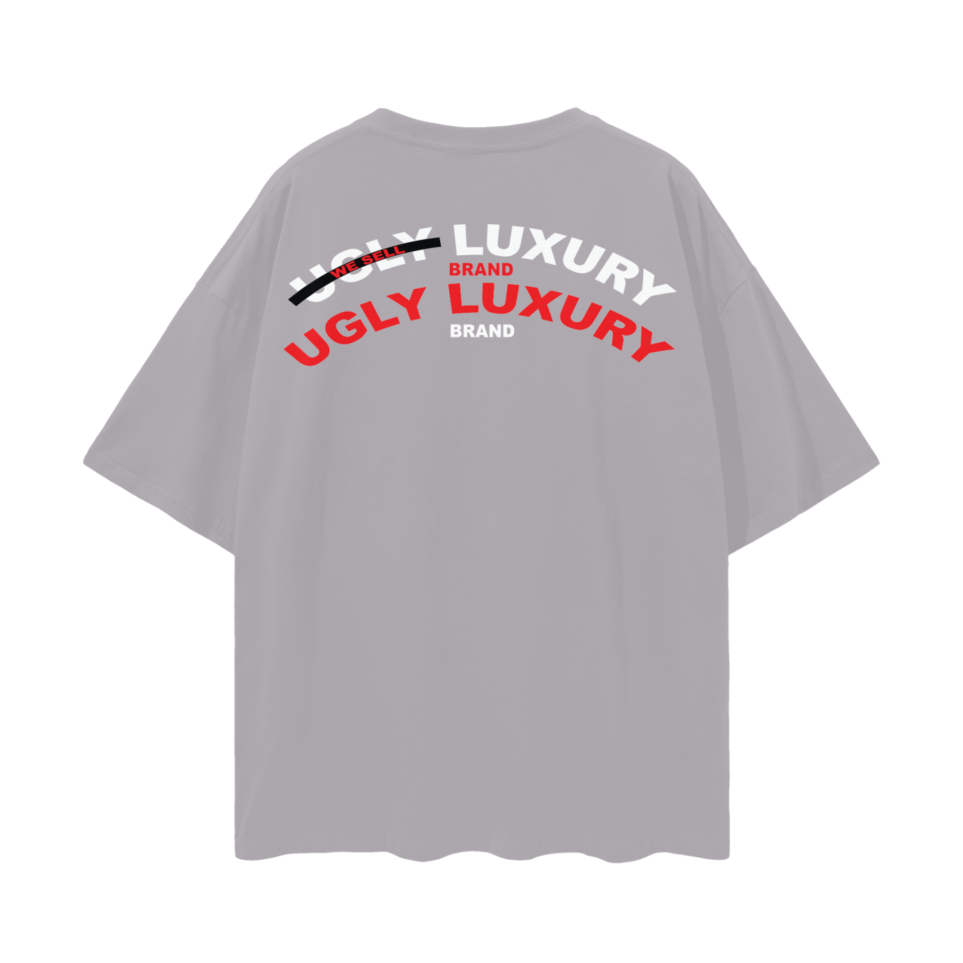 UGLY LUXURY BRAND IN BLK Oversize Deep Drop Shoulder Tee - 190 GSM