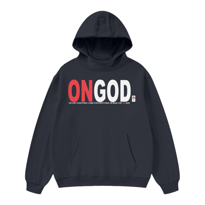 ON GOD. High Neck Insulated FOG Solid Color Fleece Hoodie - 385 GSM