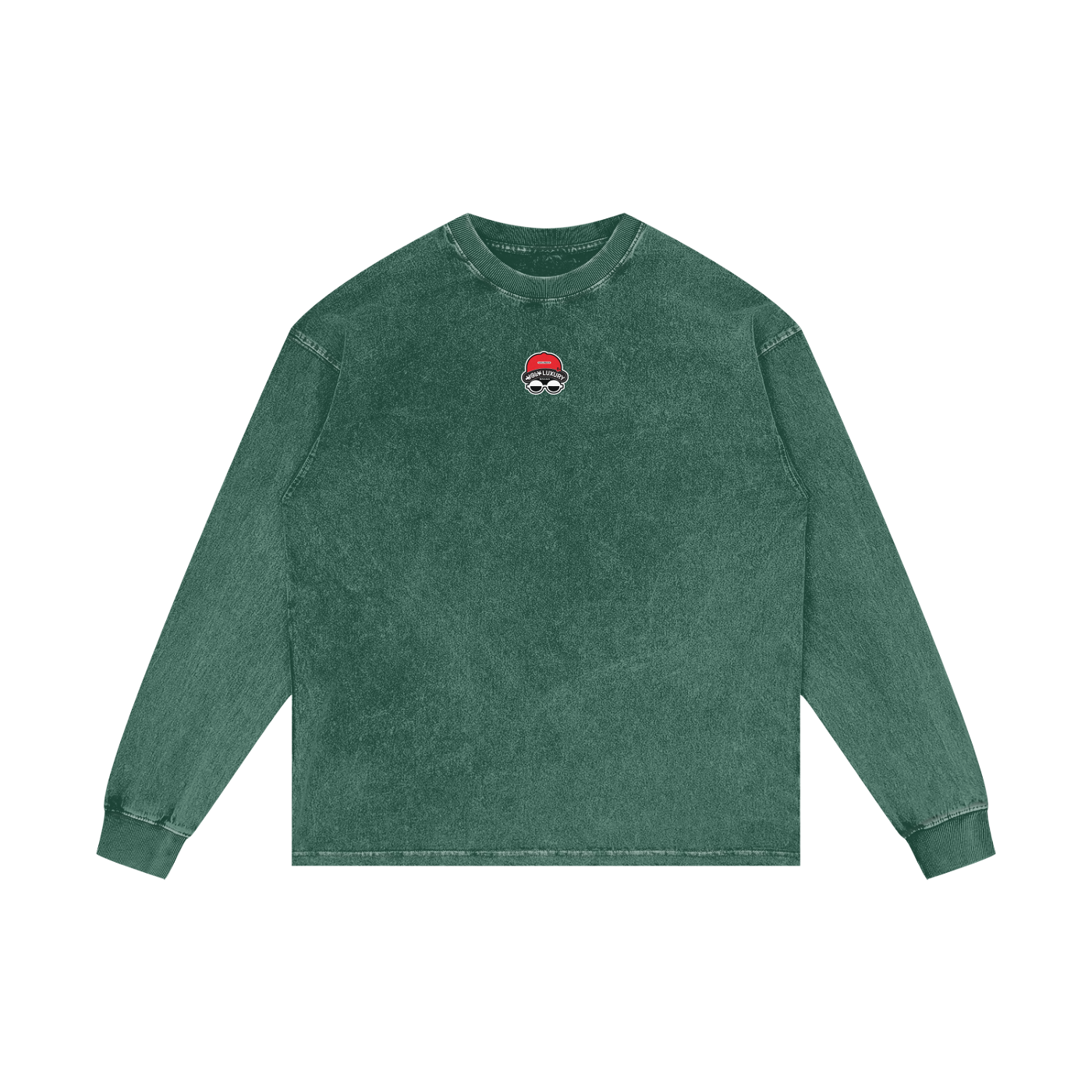 I WANT MY WHOLE Acid Wash Oversize Long Sleeve T-Shirt - 250 GSM