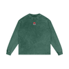 I WANT MY WHOLE Acid Wash Oversize Long Sleeve T-Shirt - 250 GSM