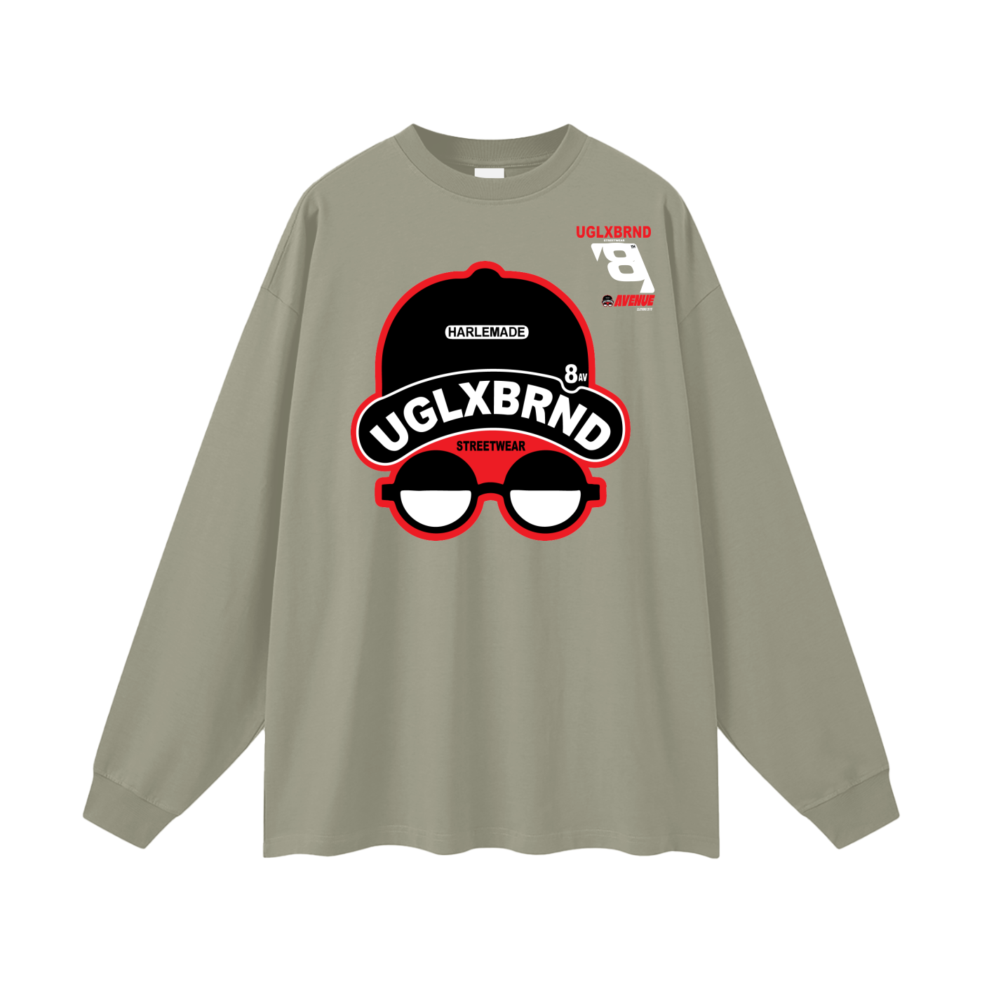 8AV Oversized Unisex Long Sleeve T-Shirt