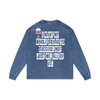 I WANT MY WHOLE Acid Wash Oversize Long Sleeve T-Shirt - 250 GSM