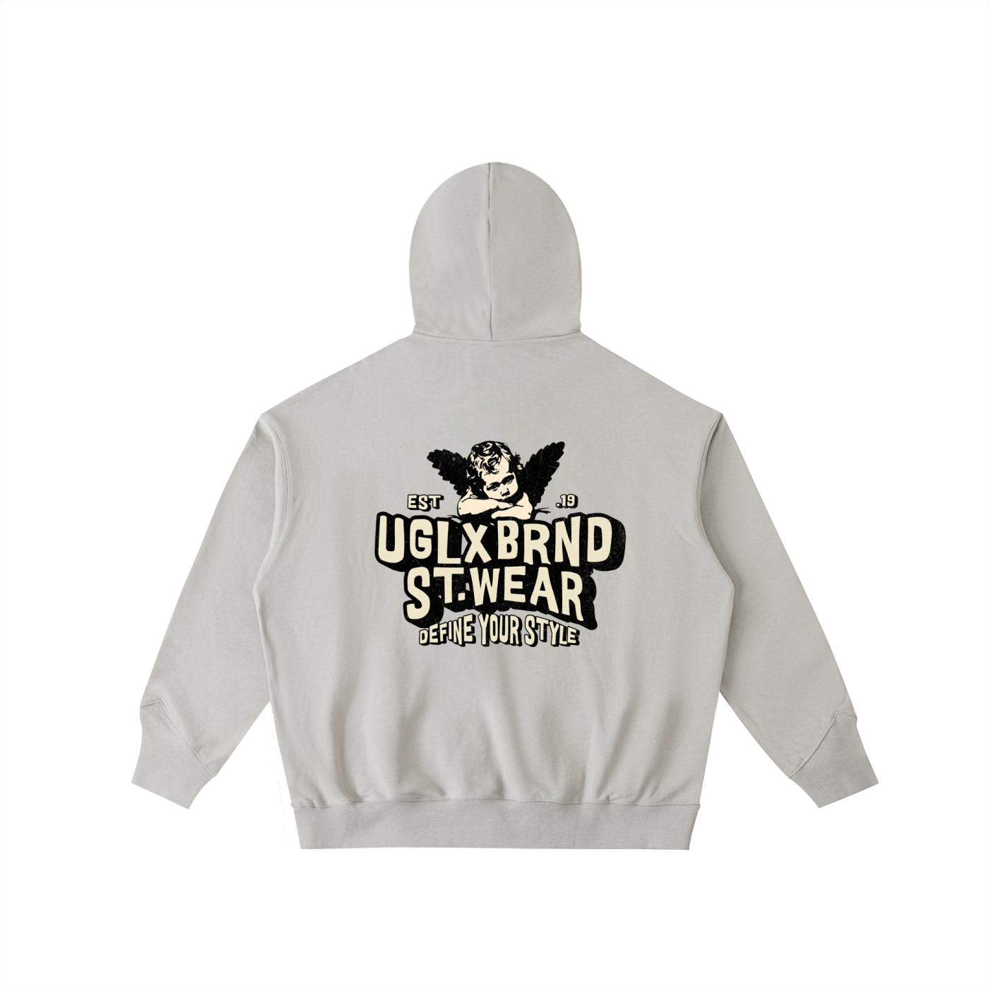 Angel in Harlem Big Hood Half-Zip Fleece Hoodie