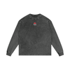 I WANT MY WHOLE Acid Wash Oversize Long Sleeve T-Shirt - 250 GSM