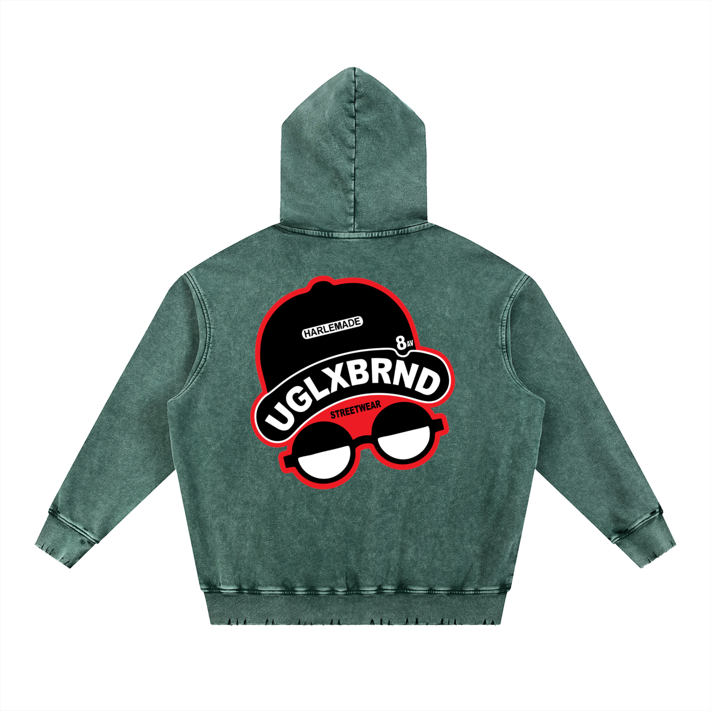 1966 Snow Wash Hand-Frayed Heavyweight  Hoodie