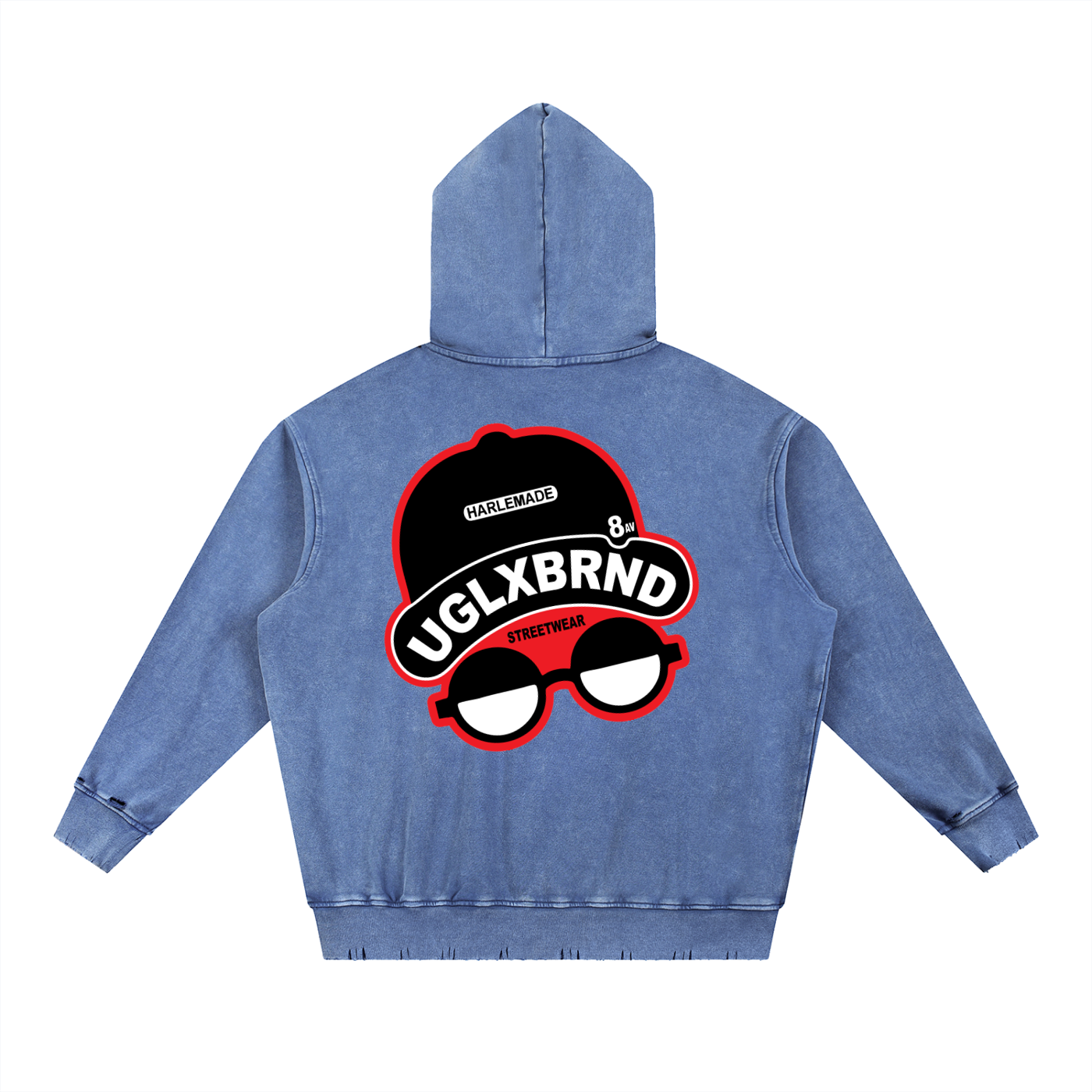 1966 Snow Wash Hand-Frayed Heavyweight  Hoodie