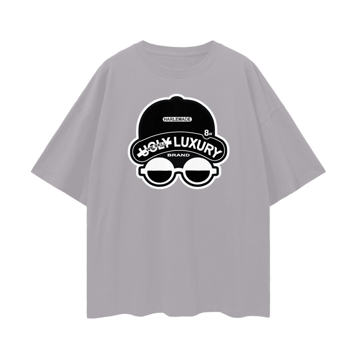 UGLY LUXURY BRAND IN BLK Oversize Deep Drop Shoulder Tee - 190 GSM