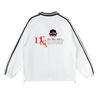 UGLXBRND Contrast Striped Lapel Collar Sweatshirt