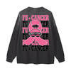 FU CANCER Gradient Vintage Washed Long Sleeve Tee - 270 GSM