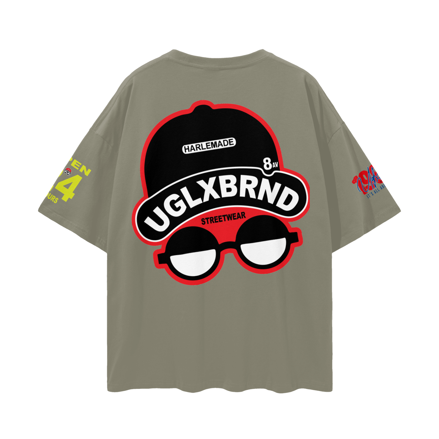 FLIP UGLXBRND Streetwear Loose Drop Shoulder T-Shirt