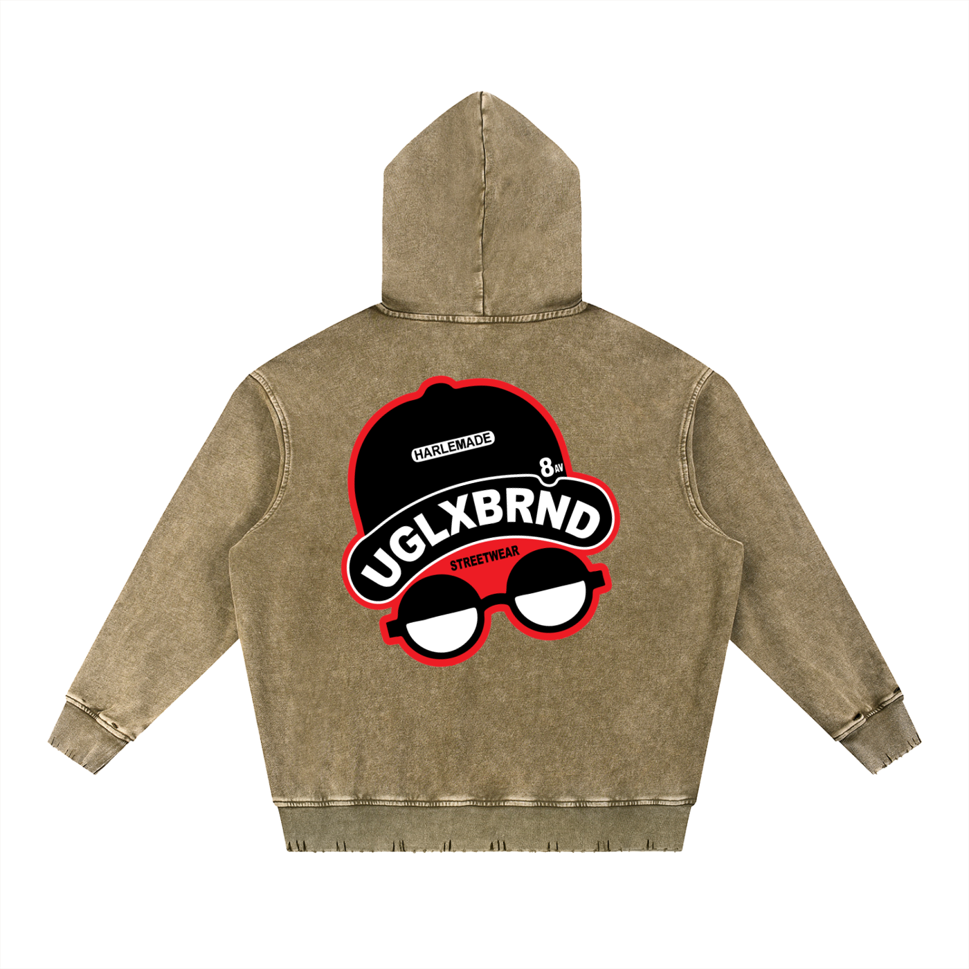 1966 Snow Wash Hand-Frayed Heavyweight  Hoodie