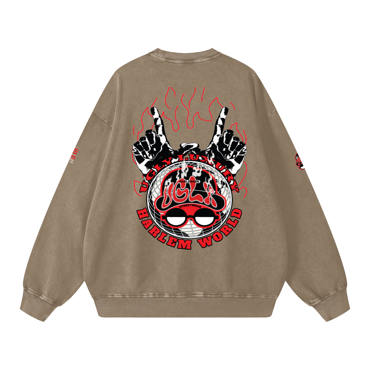 HAELEM WORLD UGLX Snow Washed Oversized Sweatshirt