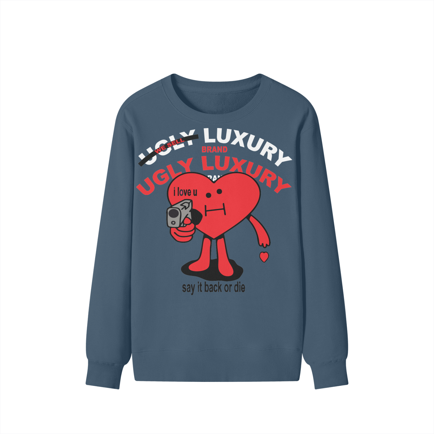 I LOVE U Classic Sweater - 300 GSM