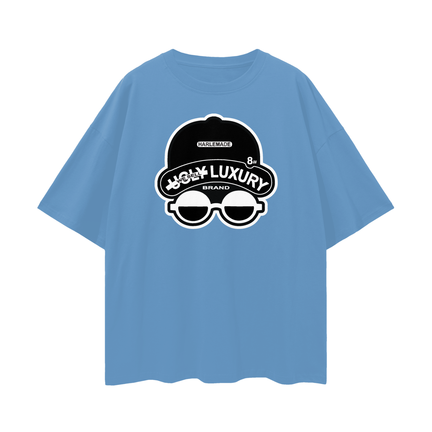 UGLY LUXURY BRAND IN BLK Oversize Deep Drop Shoulder Tee - 190 GSM