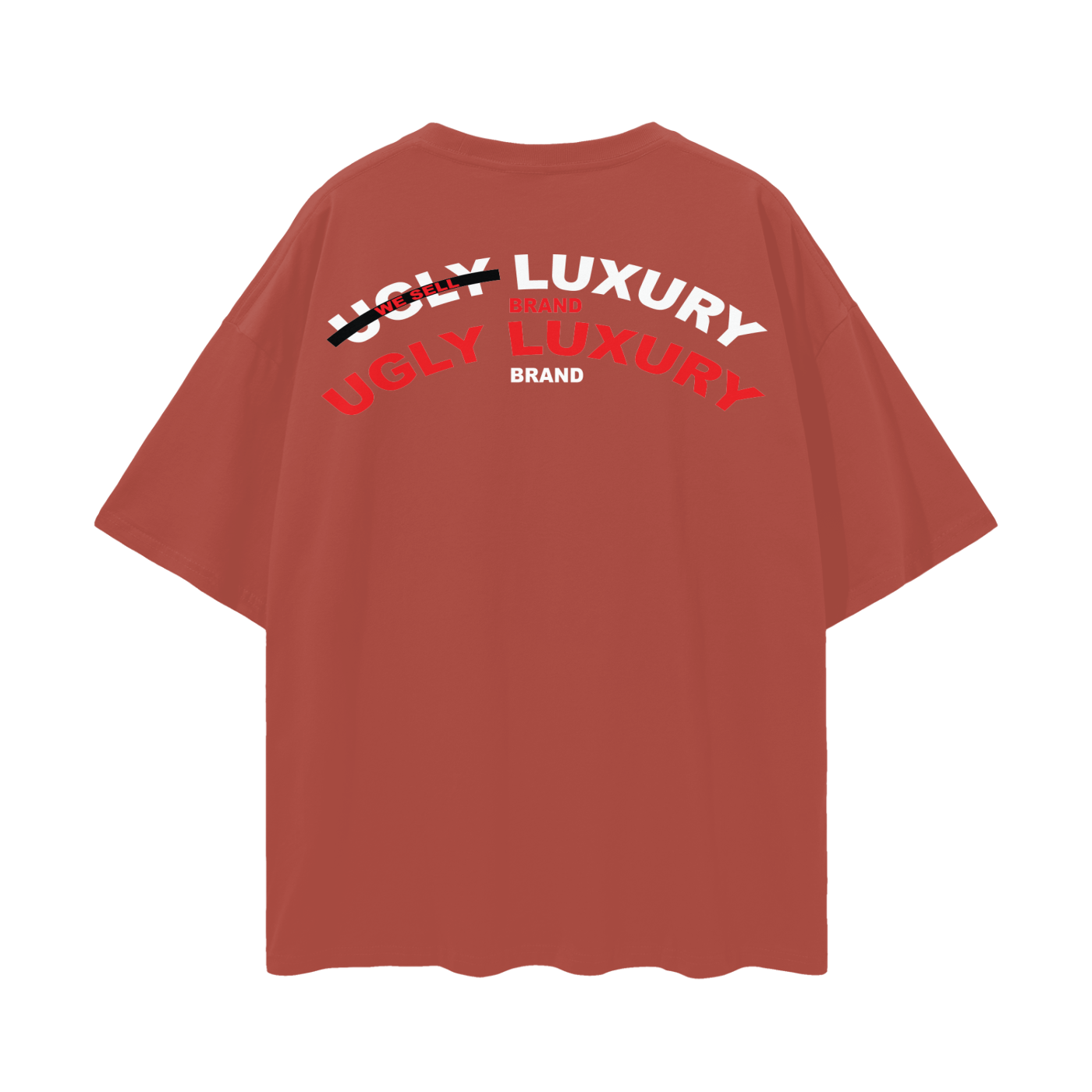 UGLY LUXURY BRAND IN BLK Oversize Deep Drop Shoulder Tee - 190 GSM