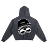 UGLY LUXURY BRAND BLK LOGO Sunfade Boxy Hoodie