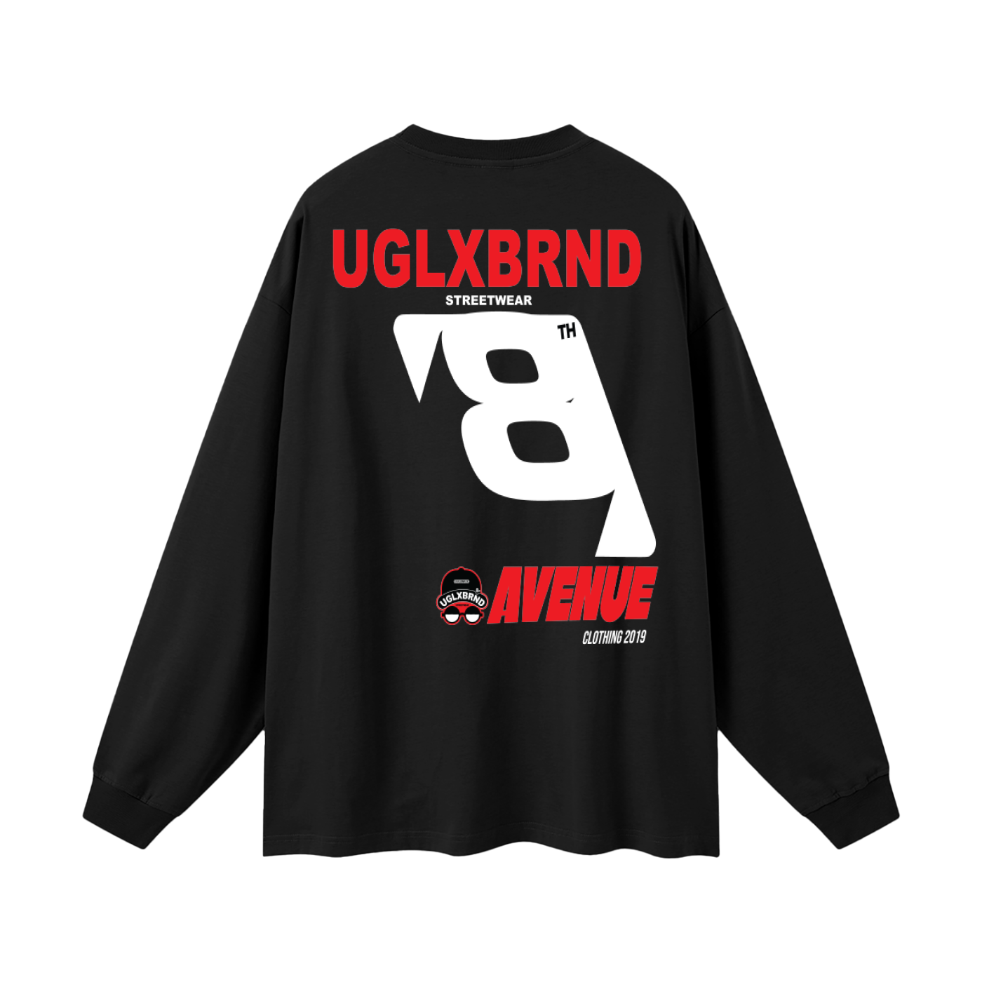 8AV Oversized Unisex Long Sleeve T-Shirt