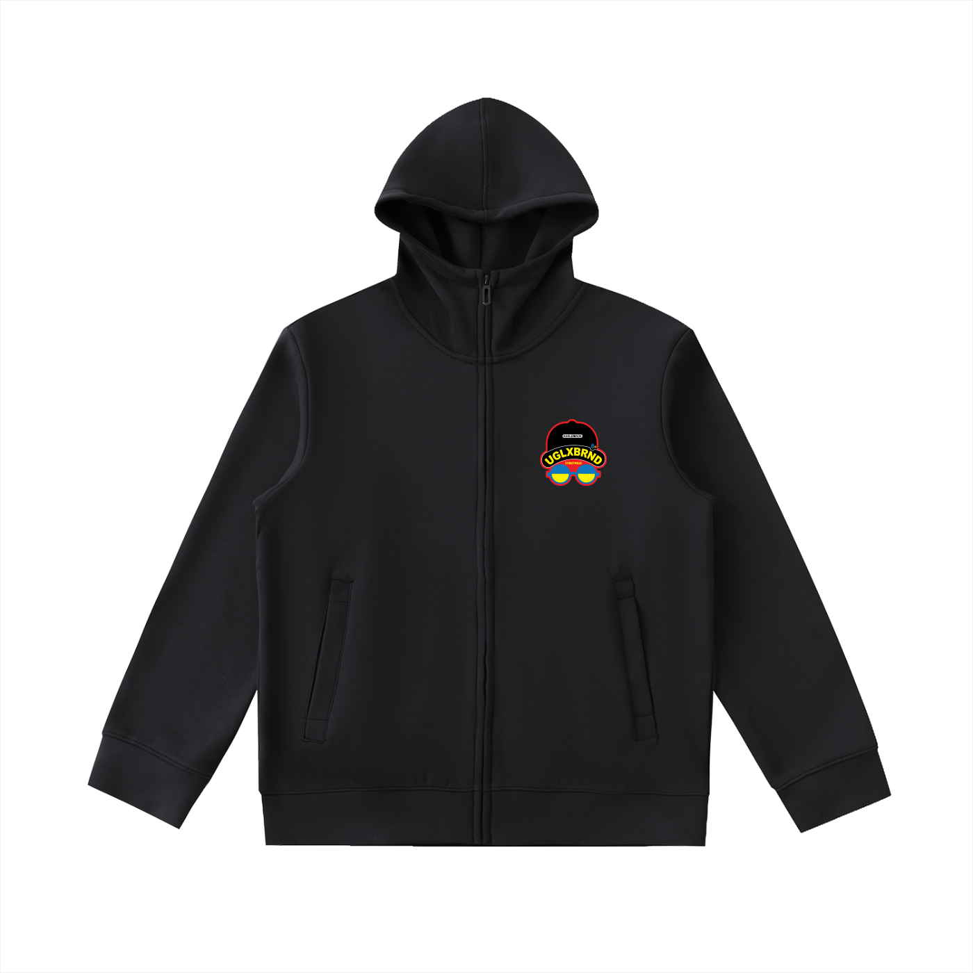 116TH HARLRMADE Essential Heavyweight High Neck  Zip-Up Hoodie