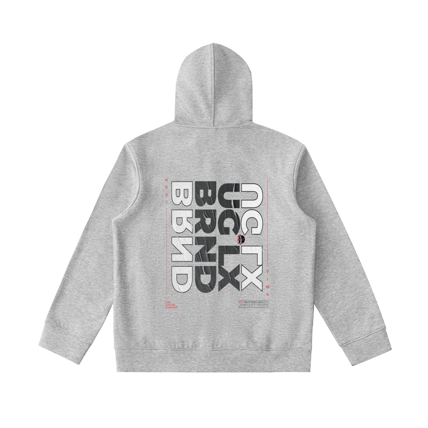 2FACE UGLX BRND Essential Heavyweight High Neck  Zip-Up Hoodie