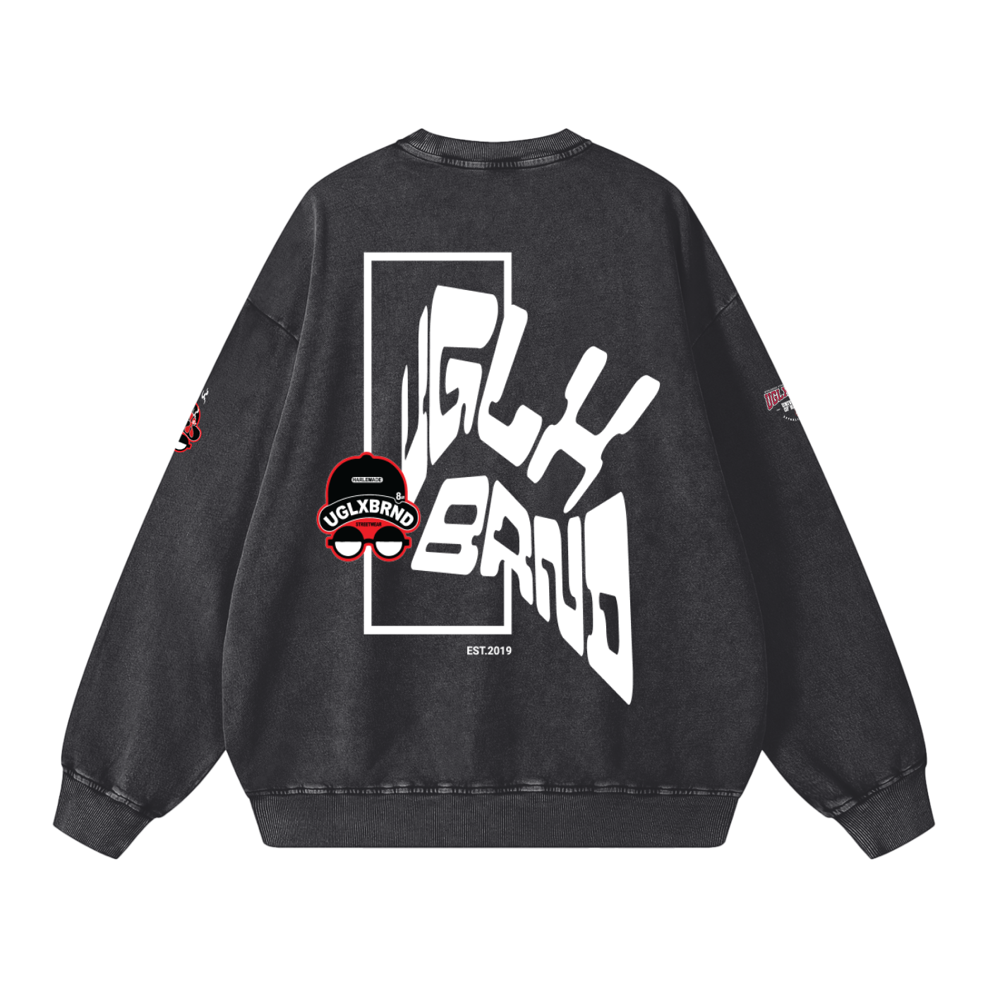 UGLXBRND EST.2019 Snow Washed Oversized Sweatshirt