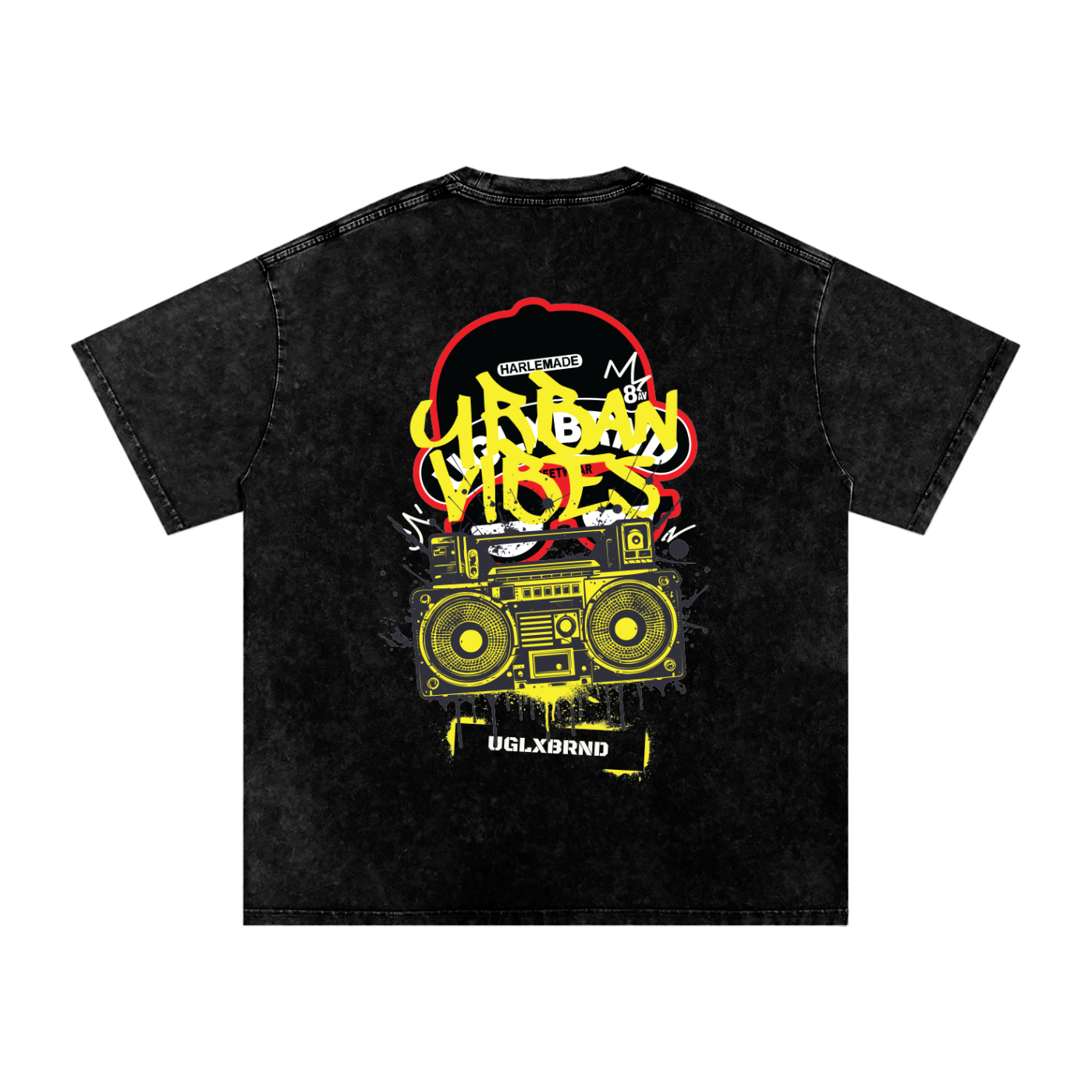 URBAN VIBE Snow Washed Oversized Cotton T-Shirt