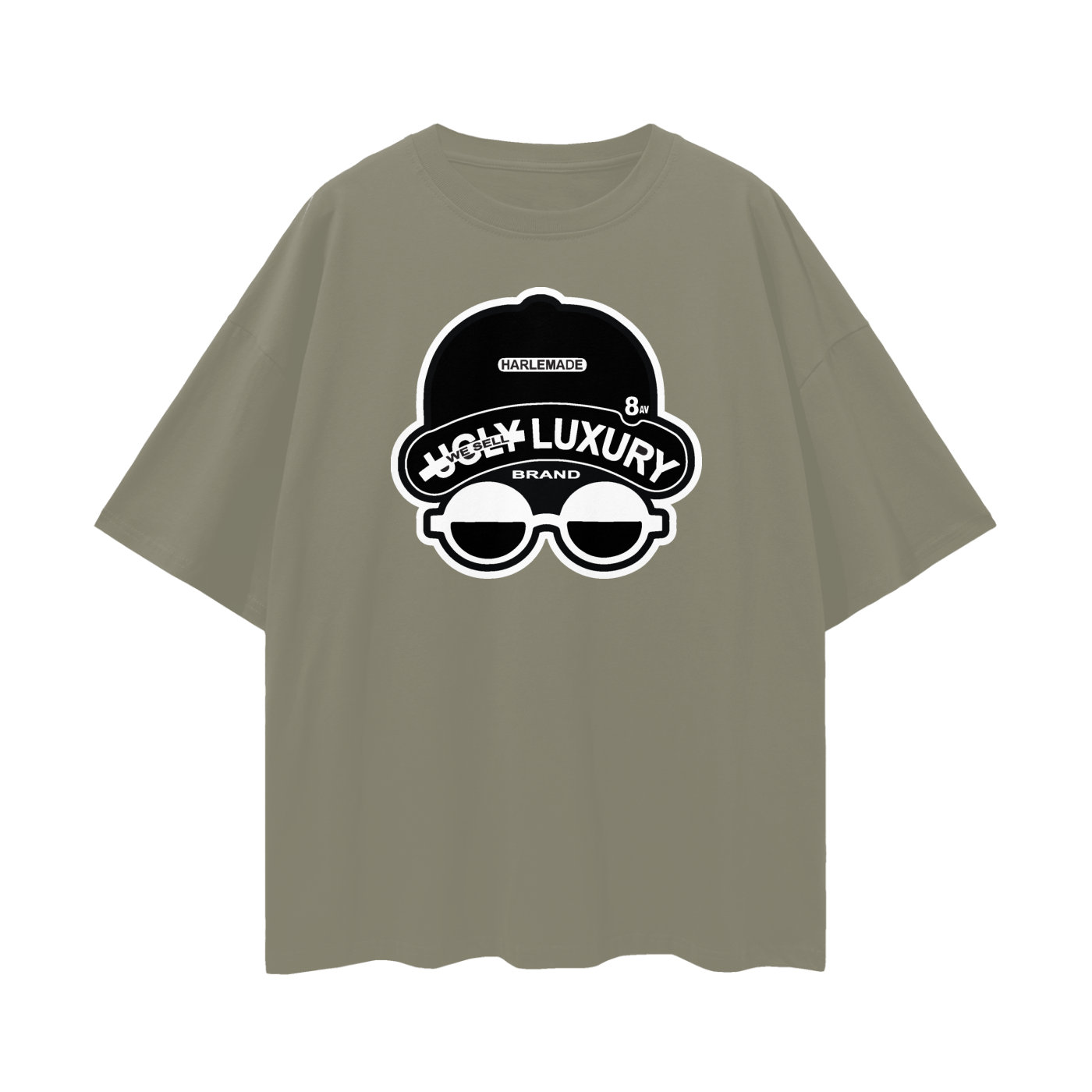 UGLY LUXURY BRAND IN BLK Oversize Deep Drop Shoulder Tee - 190 GSM