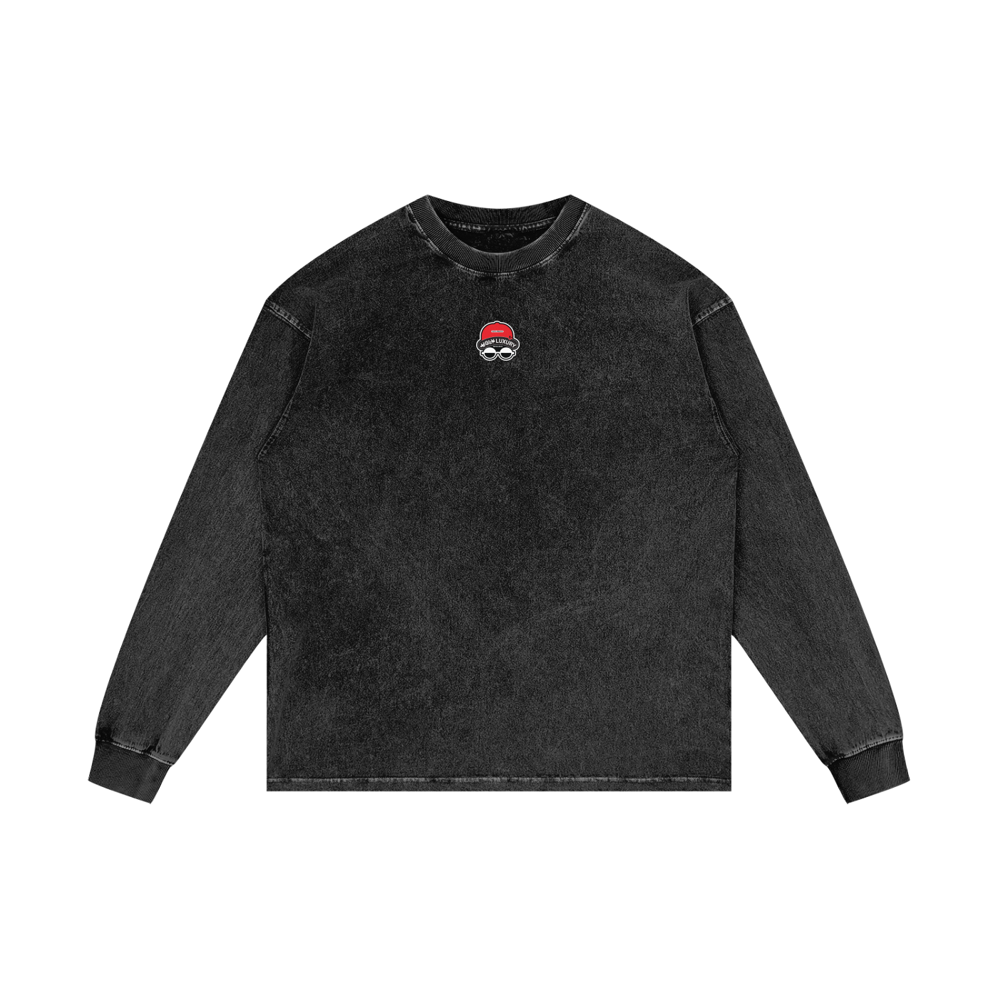 I WANT MY WHOLE Acid Wash Oversize Long Sleeve T-Shirt - 250 GSM