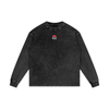 I WANT MY WHOLE Acid Wash Oversize Long Sleeve T-Shirt - 250 GSM