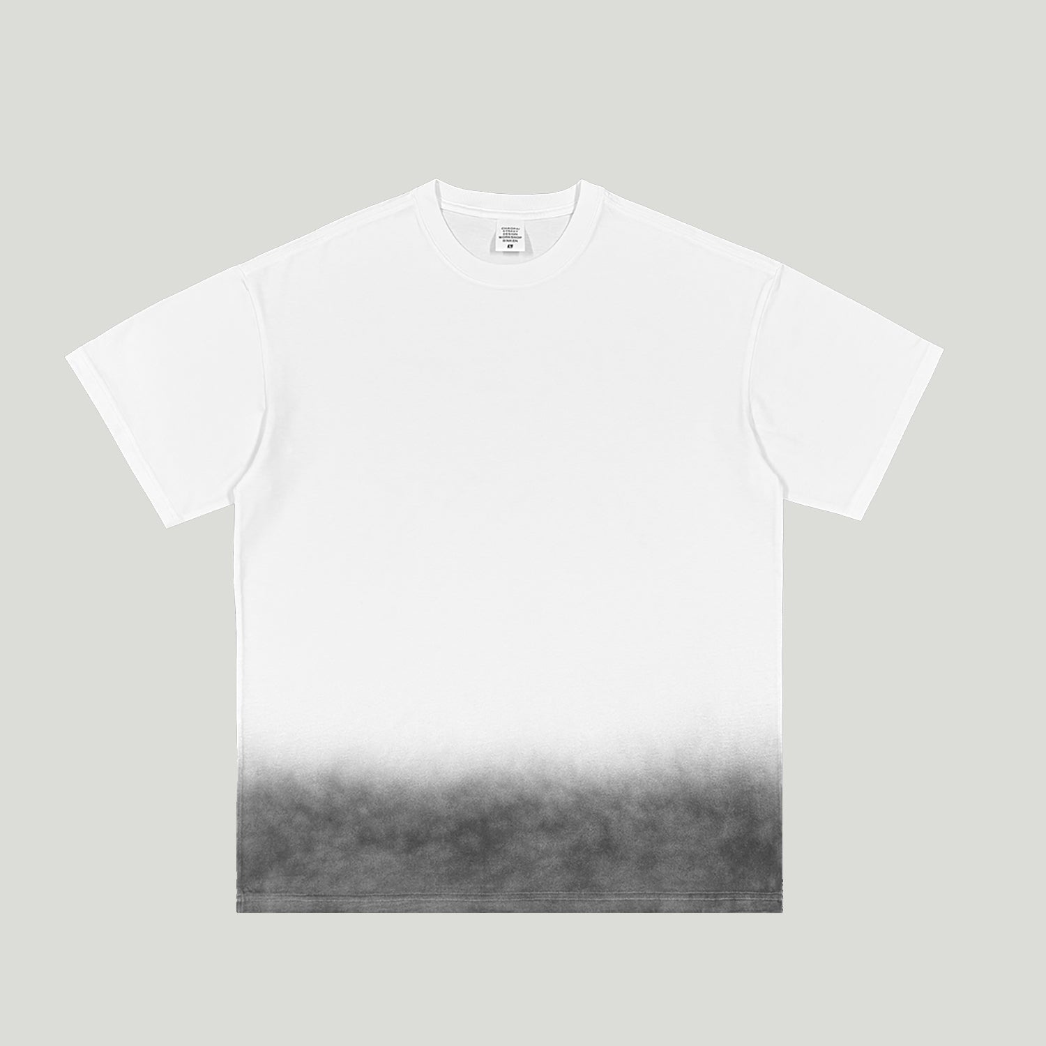 MR.OSTRICH FORM HARLEM (White) Vintage Washed  Gradient  T-Shirt - 250 GSM