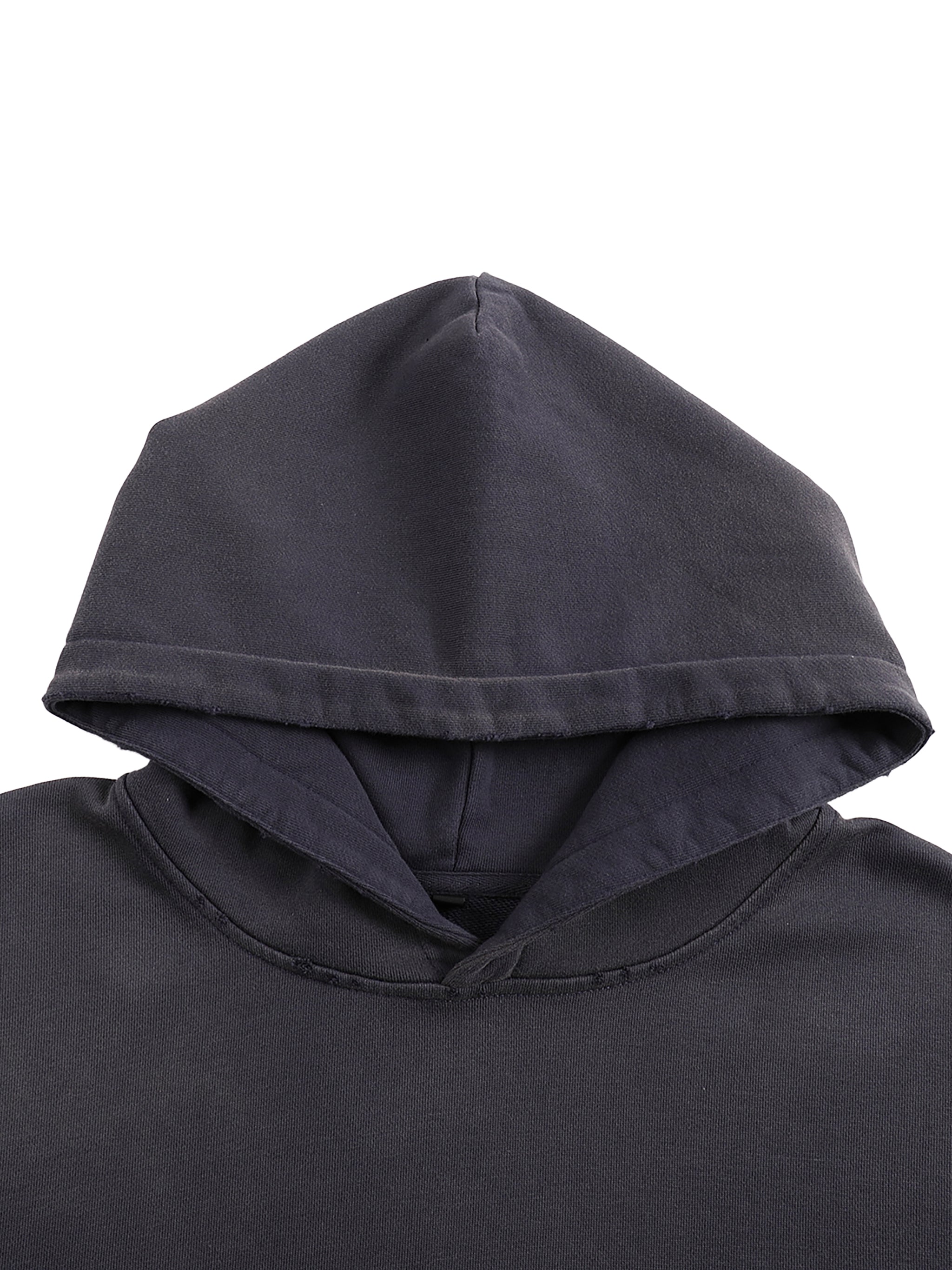 UGLY LUXURY BRAND BLK LOGO Sunfade Boxy Hoodie