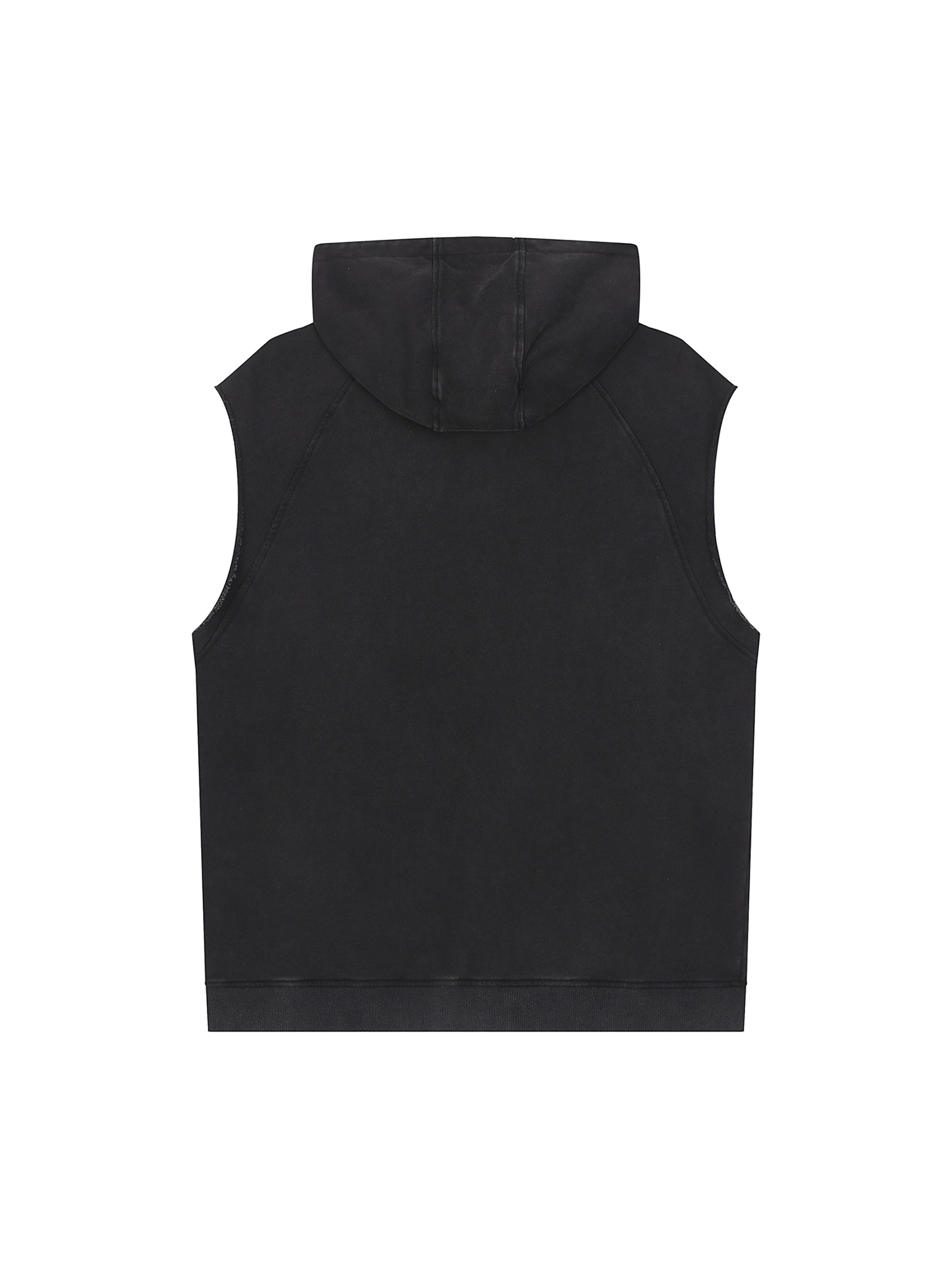 UGLY LUXURY BRAND GUNS Snow Washed Sleeveless Hoodie