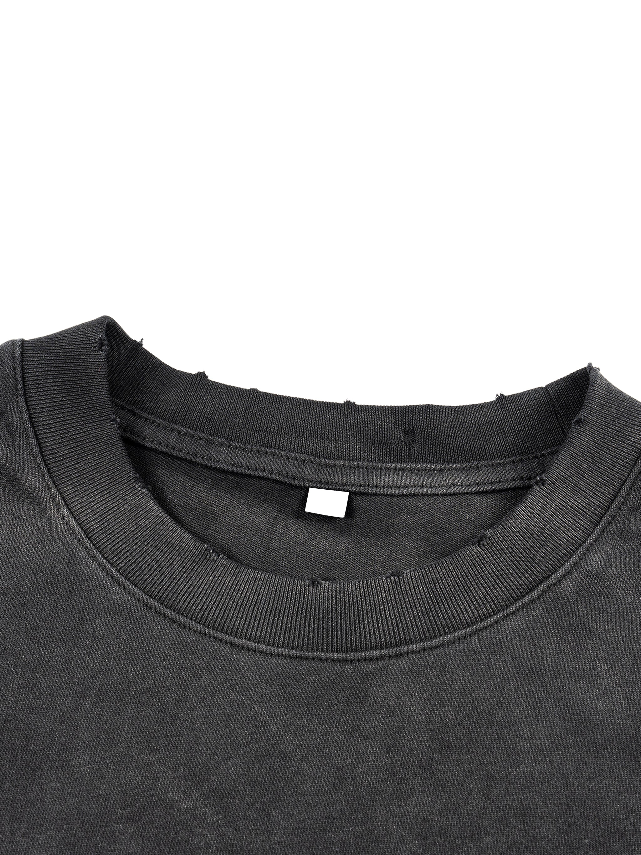 green uglxbd Sunfade Hand-Frayed Faux Two-Piece T-Shirt