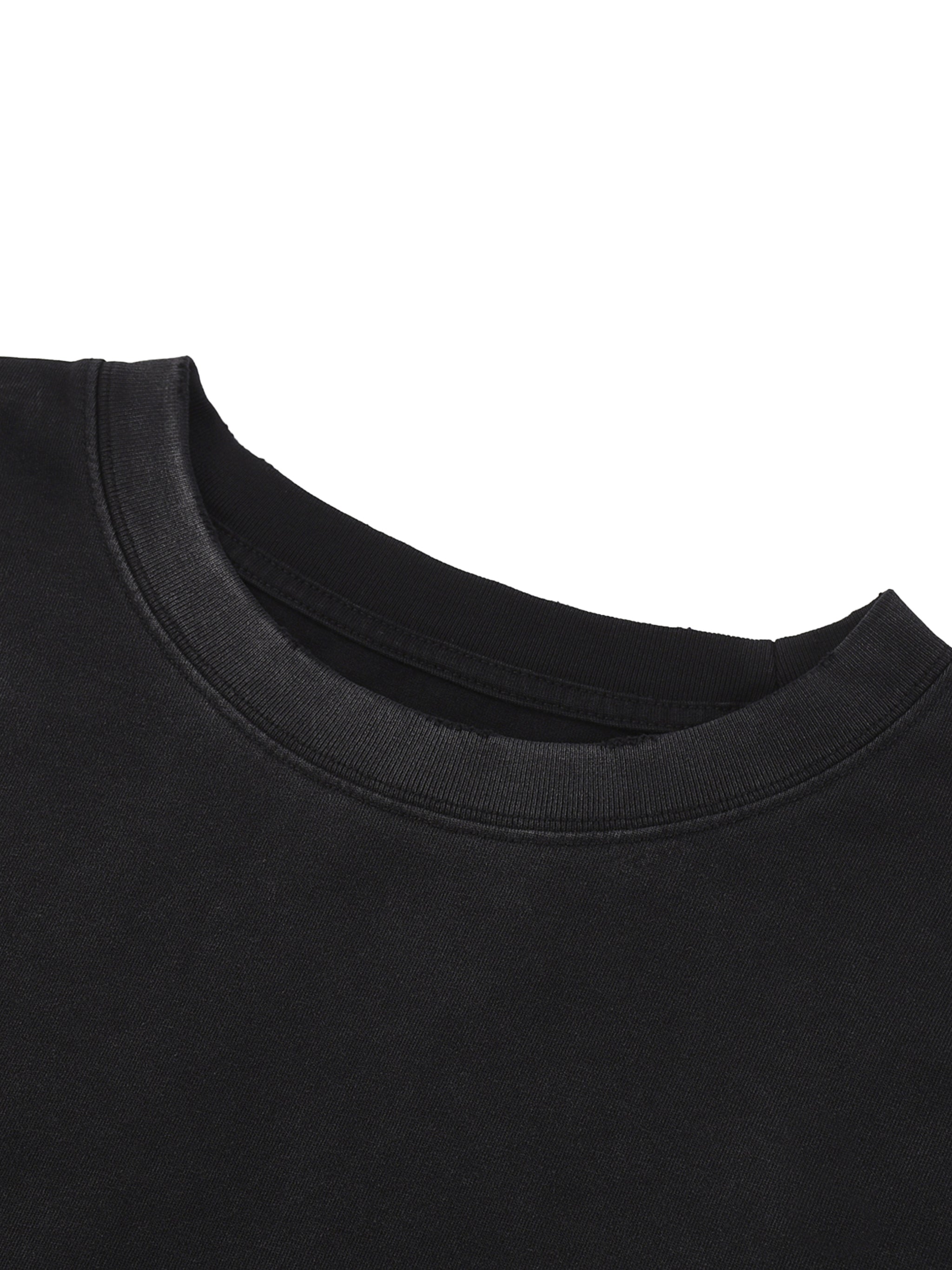 UGLXBRND Snow Wash Raw Edge Cotton T-Shirt