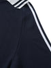 UGLXBRND Contrast Striped Lapel Collar Sweatshirt