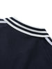 UGLXBRND Contrast Striped Lapel Collar Sweatshirt